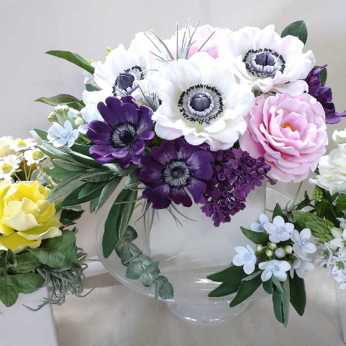 花でしあわせを積み上げる