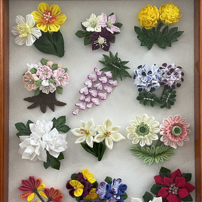 四季を彩るクレイアート〜つまみ細工〜