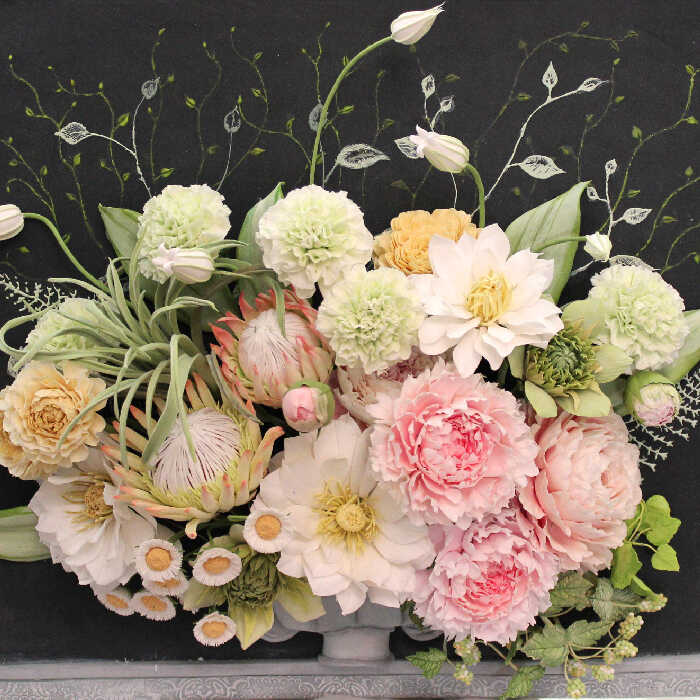 クレイで作ったフレームアレンジ